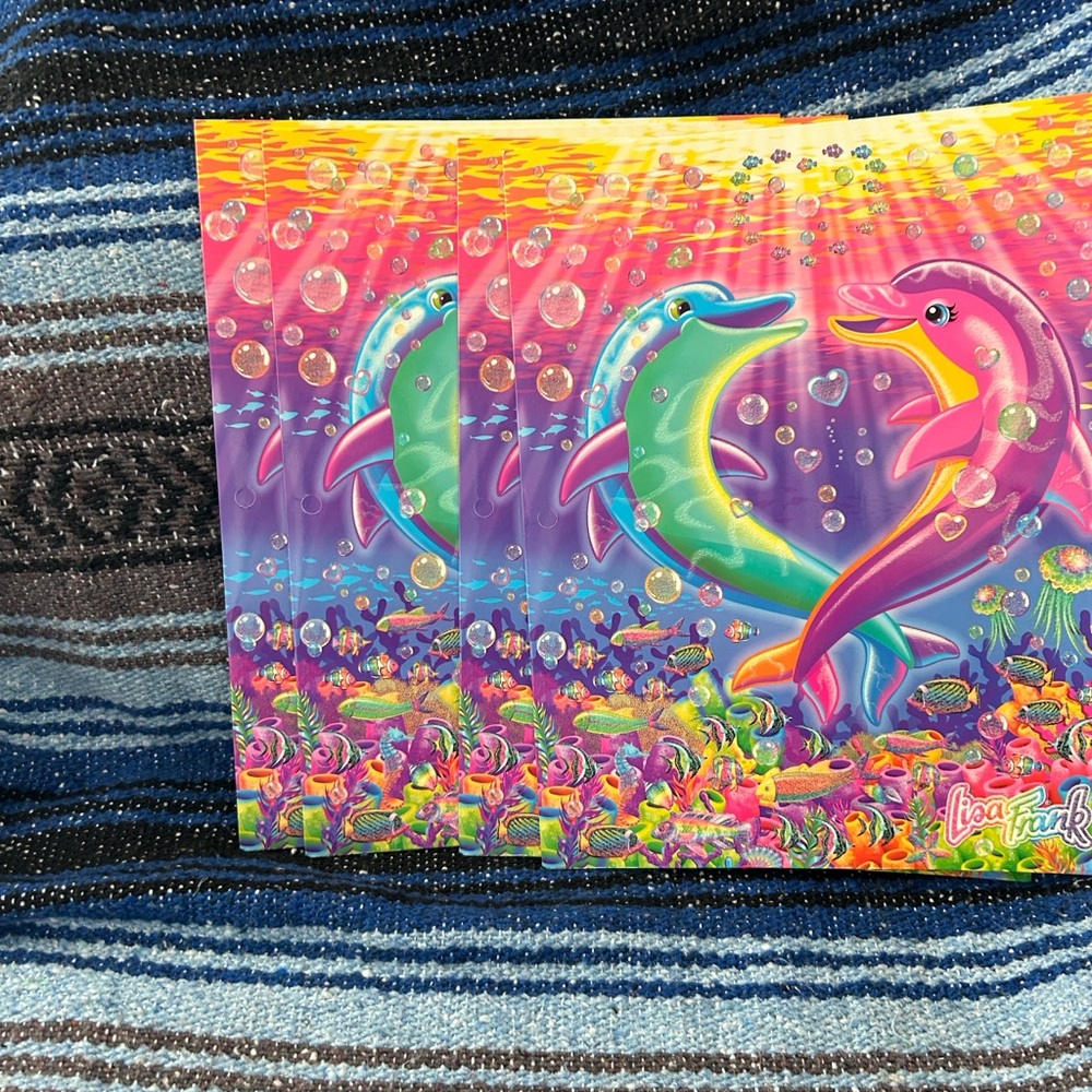 Lisa Frank 2 Pocket Portfolio Folder 4 Hole folders